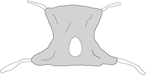 Full Body Mesh Patient Sling - Medium 53 x 42 - 450 lb Capacity