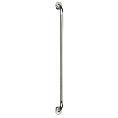 Knurled Chrome Grab Bar 24 Inch - No Slip Grip, 250 lbs Capacity