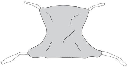 Full Body Patient Lift Sling - Mesh with Commode Opening - Large 58x45