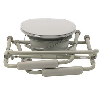 Drive Folding Steel 3-in-1 Bedside Commode, Adjustable Height, 350 lb Capacity