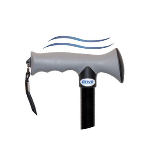 Folding Cane with Gel Grip - Red Crackle Aluminum Adjustable Walking Stick