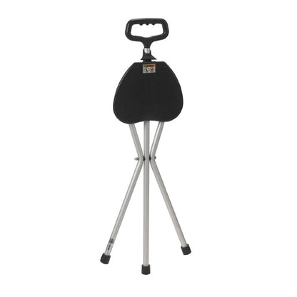 Adjustable Folding Cane Seat - Bronze - Lightweight Walking Stick with Comfortable Seat