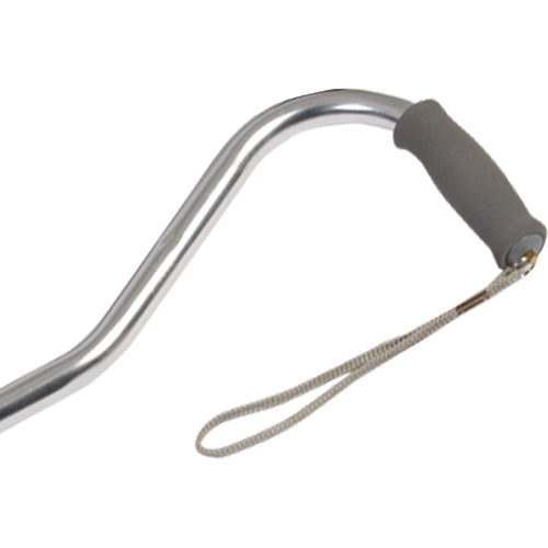 Bariatric Offset Cane - Heavy Duty Steel, 500 lbs Capacity, Adjustable Height, Silver