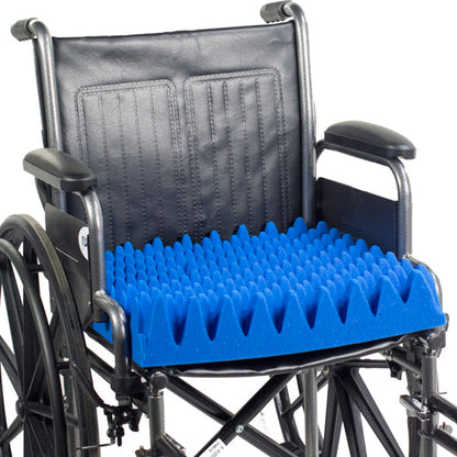Durable Black Foam Wheelchair Cushion - 18 x 18 x 3 Inch - Washable Cover