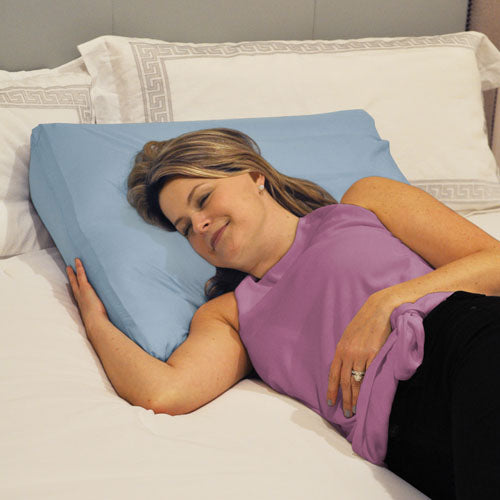 Inflatable Bed Wedge Pillow with Cover & Pump - 8 Inch Portable Acid Reflux Relief