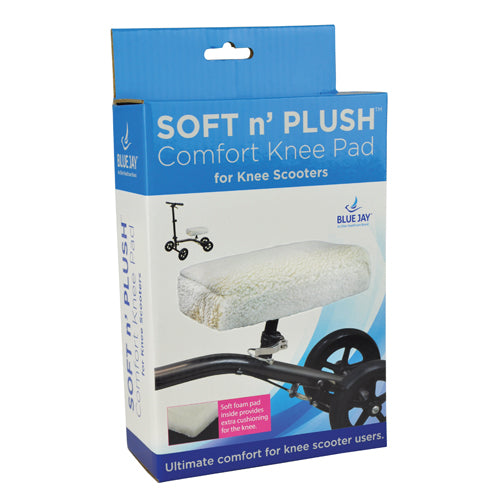 Blue Jay SOFT n PLUSH Knee Scooter Pad - Sheepskin Comfort Knee Rest - 15 x 7.5
