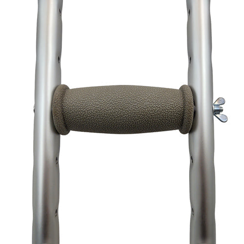 WALK WITH ME Adult Aluminum Crutches, Adjustable Height, 350 lbs Capacity - Case of 8 Pairs