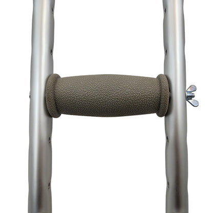 WALK WITH ME Adult Aluminum Crutches, Adjustable Height, 350 lbs Capacity - Case of 8 Pairs