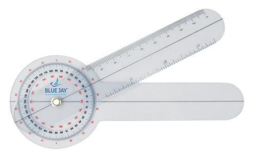 6" Plastic Goniometer 360 Degree - ISOM Physical Therapy Range of Motion Tool