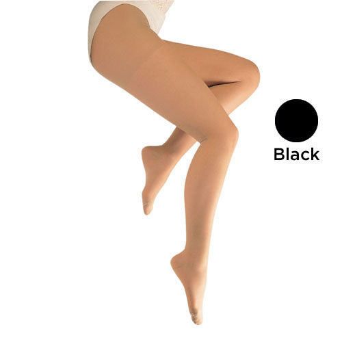 Sheer Compression Pantyhose 20-30 mmHg - Black - Firm Support - Ladies' Medium
