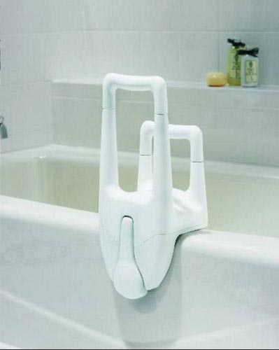 Moen Dual Tub Grip Locking Grab Bar - Adjustable Clamp, No Tools Install, 350 lbs Support