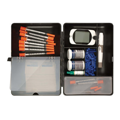 Diabetic Supplies Organizer Case, Portable Travel Storage for Glucometer & Diabetes Care
