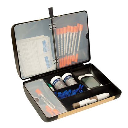 Diabetic Supplies Organizer Case, Portable Travel Storage for Glucometer & Diabetes Care