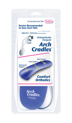 Arch Cradles Medium: Women's 9-10 / Men's 7-8 - 3/4 Length Arch Support Inserts