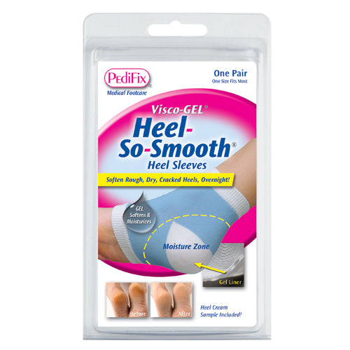 Visco-Gel Moisturizing Heel Sleeves with Vitamin E - One Size, 1 Pair