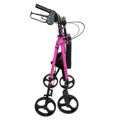 ProBasics Pink Aluminum Rollator - Height Adjustable, Lightweight, 300 lb Capacity
