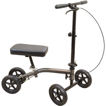 Roscoe Economy Knee Scooter - Sterling Grey - Steerable, Folding Knee Walker