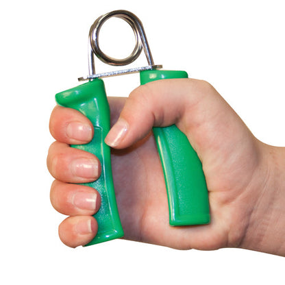 CanDo Ergonomic Hand Exercise Grips - Green, Medium Resistance (Pair) - 12 lbs