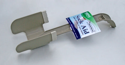 Sock Aid Device with Long Handle and Shoehorn - Easy Dressing Aid for Weak Hands