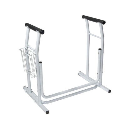 Toilet Safety Frame with Magazine Holder - Padded Handles, 300lb Capacity - Cs/2
