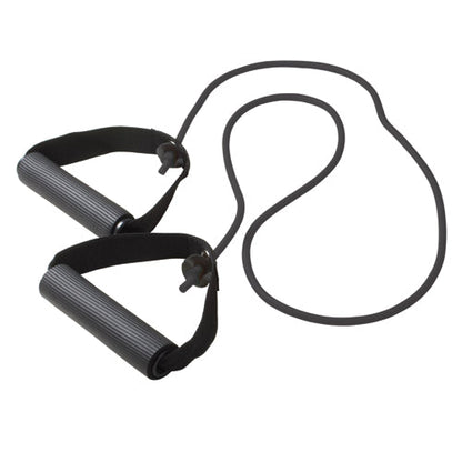 CanDo Black Extra Heavy Resistance Exercise Tubing with Handles, 48 Inch