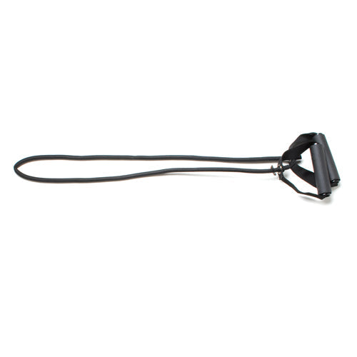 CanDo Black Extra Heavy Resistance Exercise Tubing with Handles, 48 Inch