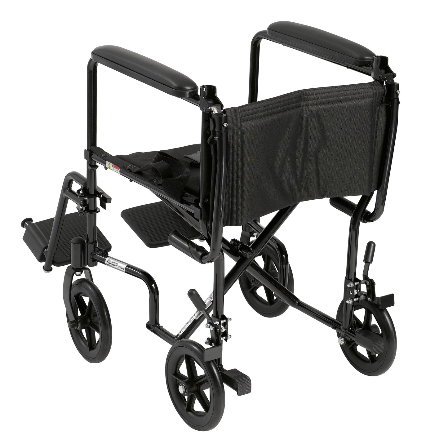 Lightweight Transport Wheelchair, 19-Inch Wide Seat, Black
