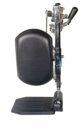 Articulating Elevating Leg Rests Pair - Aluminum Footplate, Chrome Extensions - for Lightweight Wheelchairs