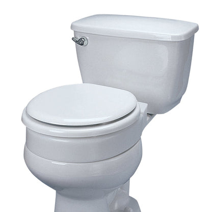 4 Inch Hinged Raised Toilet Seat for Easy Cleaning - 300 lb Capacity
