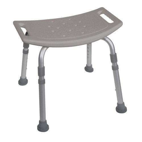 Shower Safety Bench, Tool-Free Assembly, 400 lb Capacity, Grey, Case of 4