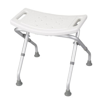Folding Shower Chair - 300 lbs Capacity, Adjustable Height, Aluminum Frame