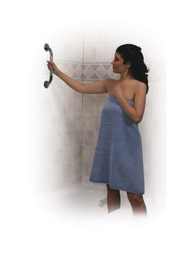32-Inch Knurled Chrome Grab Bar - No-Slip Grip, ADA Compliant Bathroom Safety Rail
