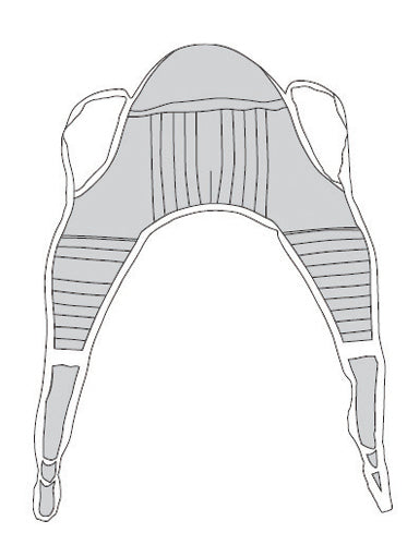 U-Sling Padded Polyester Sling X-Large 45 x 78 with Head Support, 500 lb Capacity