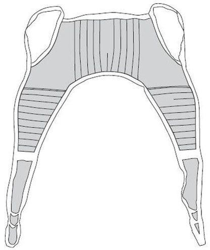 U-Sling Padded Polyester Sling X-Large 45 x 78 with Head Support, 500 lb Capacity