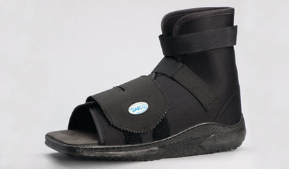 Slimline Cast Boot - Square Toe, Rocker Sole - Black - Adult Medium