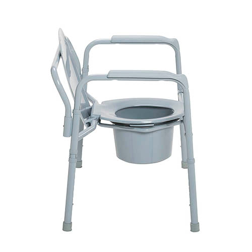 Bariatric Folding Bedside Commode - 650 lb Capacity - Extra Wide