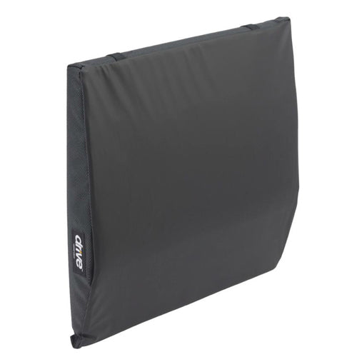 Wheelchair Back Cushion 16x17 with Lumbar Support, Waterproof Liner, and Anti-Sliding Base