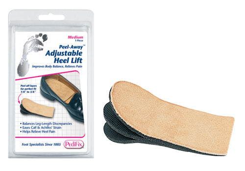Adjust-A-Heel Lift - Large Women's 11+/Men's 9+ - Adjustable Height Heel Cushion for Leg Length Discrepancy & Heel Pain Relief