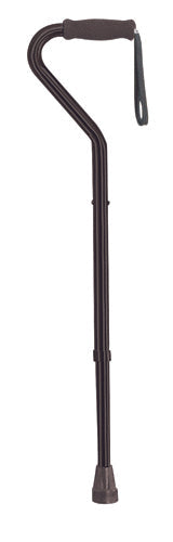 Bariatric Aluminum Offset Cane, 37-46 Inch, 600 lb Capacity, Tall Adult Walking Cane