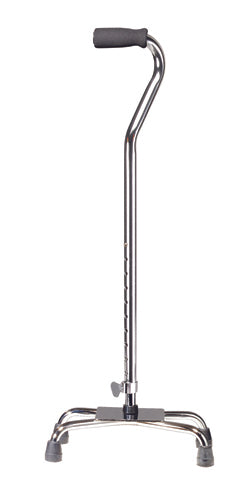 Large Base Quad Cane with Vinyl Grip, 29.5-39 Inch Adjustable Height