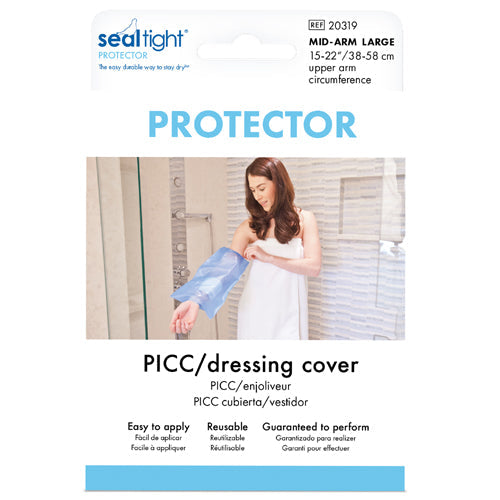 SEAL-TIGHT Mid-Arm Cast and Bandage Protector - Waterproof, Reusable, Medium