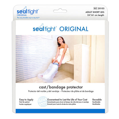 SEAL-TIGHT Original Short Leg Cast and Bandage Protector - 24 Inch Watertight Shower Cover