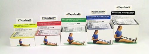TheraBand Green Resistance Band Starter Pack - 15 x 5' Exercise Bands for Physical Therapy