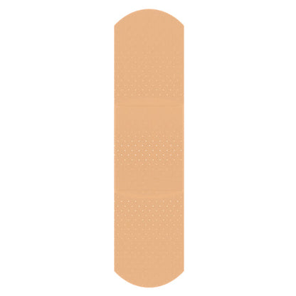 Sheer Plastic Adhesive Bandages 3/4 x 3 Sterile, Latex-Free - 100 Count Box