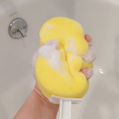 Long Handle Sponge for Bathing - Round Foam Applicator for Sensitive Skin