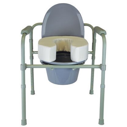 ELEVATE ME SOFTLY Blue Jay 4 Inch Raised Soft Toilet Seat - Comfortable Padded Cushion