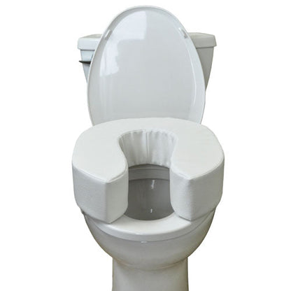 ELEVATE ME SOFTLY Blue Jay 4 Inch Raised Soft Toilet Seat - Comfortable Padded Cushion