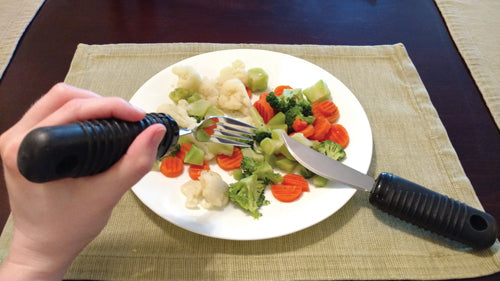 Big Grip Utensil Set for Weak Grip - Blue Jay Brand, Built-Up Handles, Dishwasher Safe