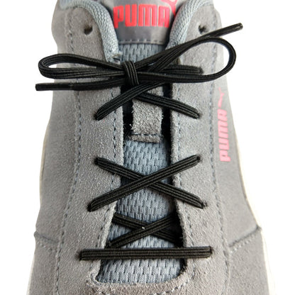 Fit To Be Tied Black Elastic Shoe Laces, 24 Pair - Easy Slip-On