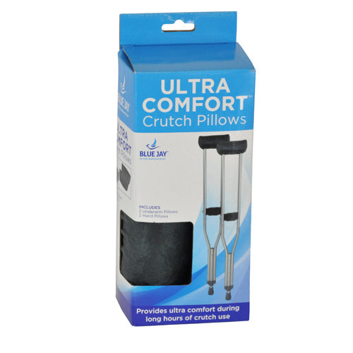 Soft n' Plush Crutch Pads and Hand Grips Set - Gray, Universal Fit